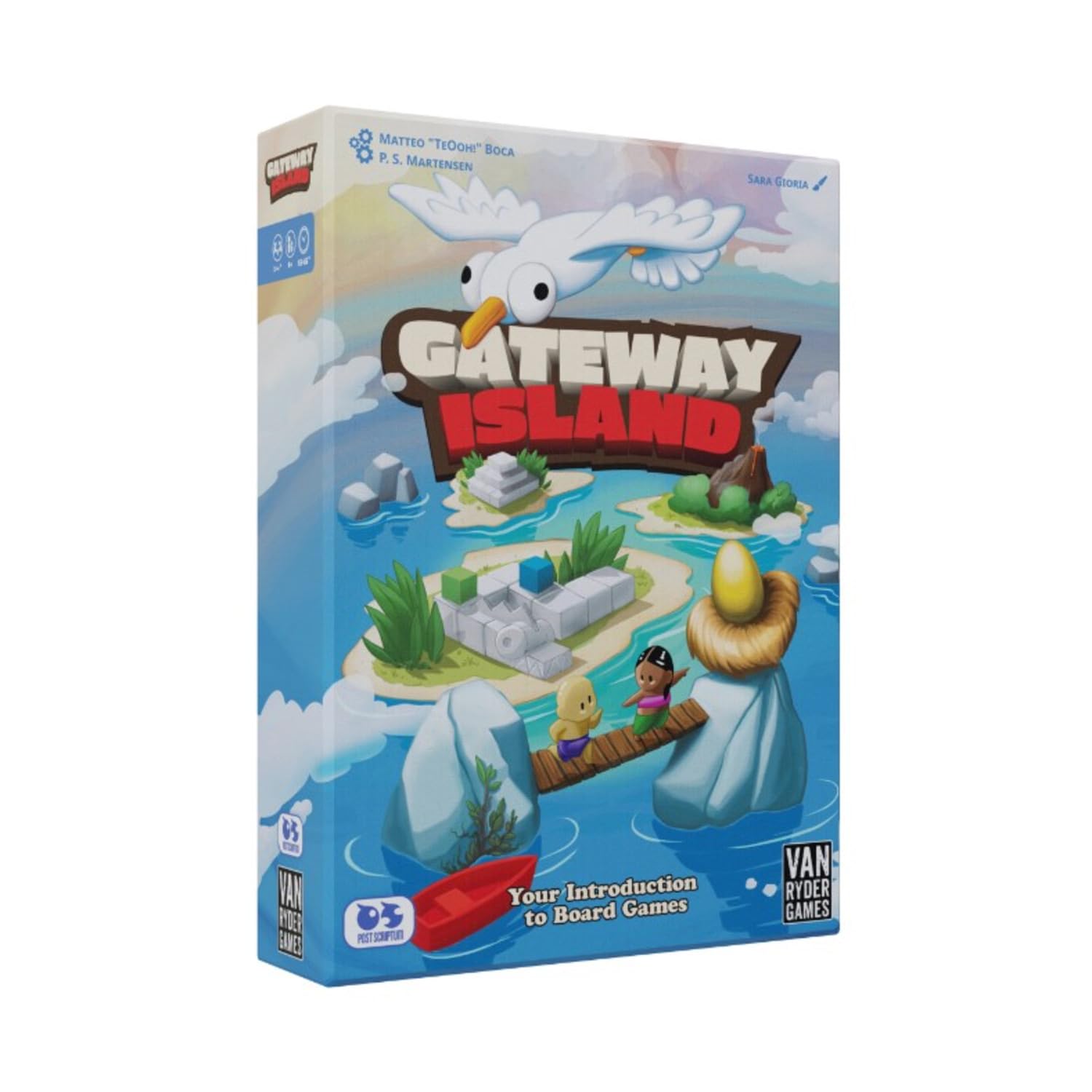 Van Ryder Games Gateway Island Board Game - 21 Different Games, Player Counts Vary by Game, 15-45 Min Gameplay for Family and Kids Ages 6+ (English)
