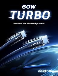 LISEN Type C Charging Cable, [5-Pack, 6.6FT] USB-C