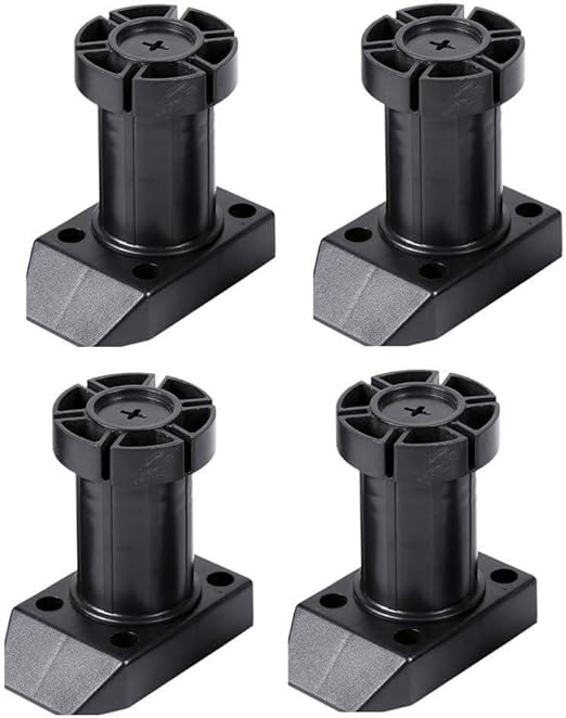 Amazon Com Wggt Furniture Legs 8cm Plastic Black Adjustable