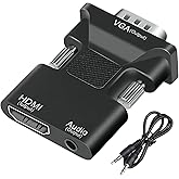 FDG HDMI to VGA Adapter Converter, Suitable for laptops, Old Computers, Monitors, projectors.hdmi to 3.5mmaudio Adapter,hdmi-