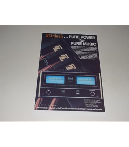 Amazon.com: FRAMED McIntosh Blue Power Meter Amplifier Ad Poster