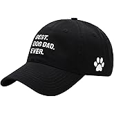 Best Dog Dad Ever Hat for Men Black Baseball Cap Gifts for Father's Day, Dad Birthday