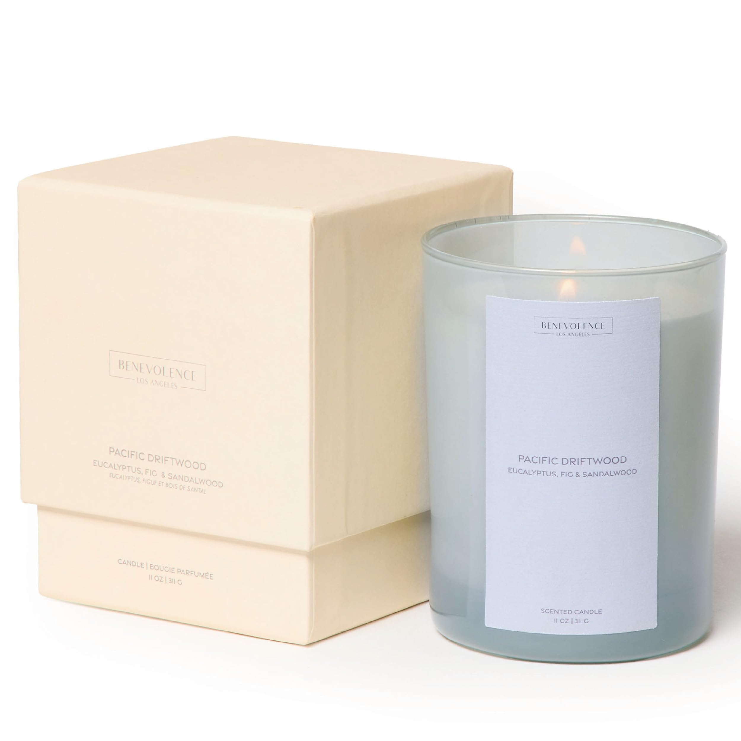 Photo 1 of Benevolence LA Scented Candles - Eucalyptus & Sandalwood Scented Candle for Home | 11oz, 60-Hour Burn | Natural Wax, Cotton Wick | Sun-Kissed Collection