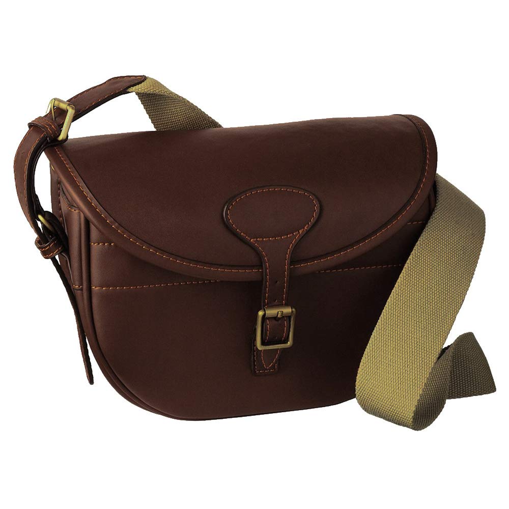SPC Heritage Leather Cartridge Bag 100 Capacity Felt Lined with Brass Fittings