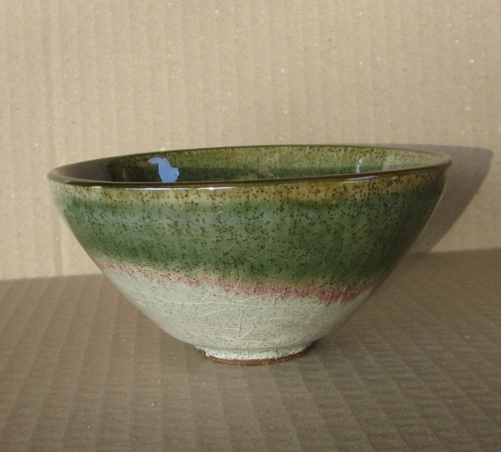 抹茶茶碗 京型 織部焼 茶碗 茶道 用品 野点碗