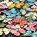 Pack of 50 Multi Color Butterflies Buttons-Mixed Wood Buttons Sewing Scrapbooking Flowers Shaped 2 Holes