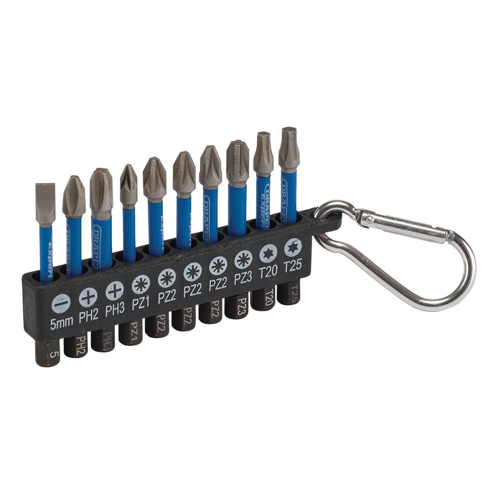 Draper 04933 Impact Rated Screwdriver Bit Set, 50mm (10 Piece)