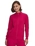 floralhue Scrub Jackets for Women, Zip Front