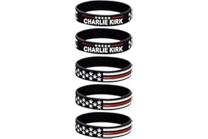 FLVKEV Charlie Kirk Merch Patriot Pray Bracelet Justice Shooting Assassination Freedom USA Rubber Bracelets Silicone Right Wing Revolution Bracelets for Men Women
