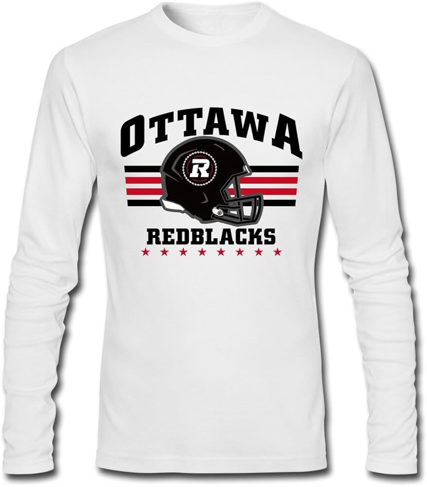 Men's Ottawa Redblacks Canadian Football Team Tshirts White XXL Clothing