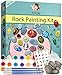 Rock Painting Kit by Creative Lily – Hours of Fun for Kids and Adults Hide and Seek – Complete Set with Rocks, Paints, Transfer Stickers, Paintbrushes, Instruction Guide – Craft Set Perfect for Gifts