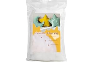 kgxulr Premium Fiber Fill, 200g/7.05oz Polyester Fiber Fill, High Resilience Fill Fiber, Fluff Stuffing Fiber, Filling Material for Small Dolls DIY, Pillow Stuffing, Cushion Stuffing (200g)