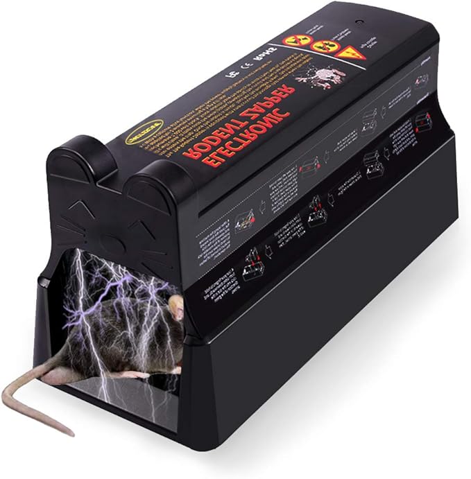 MarkField Humane Electronic Mouse Trap, 7000V High Voltage Electric Shock Mice Rat Killer