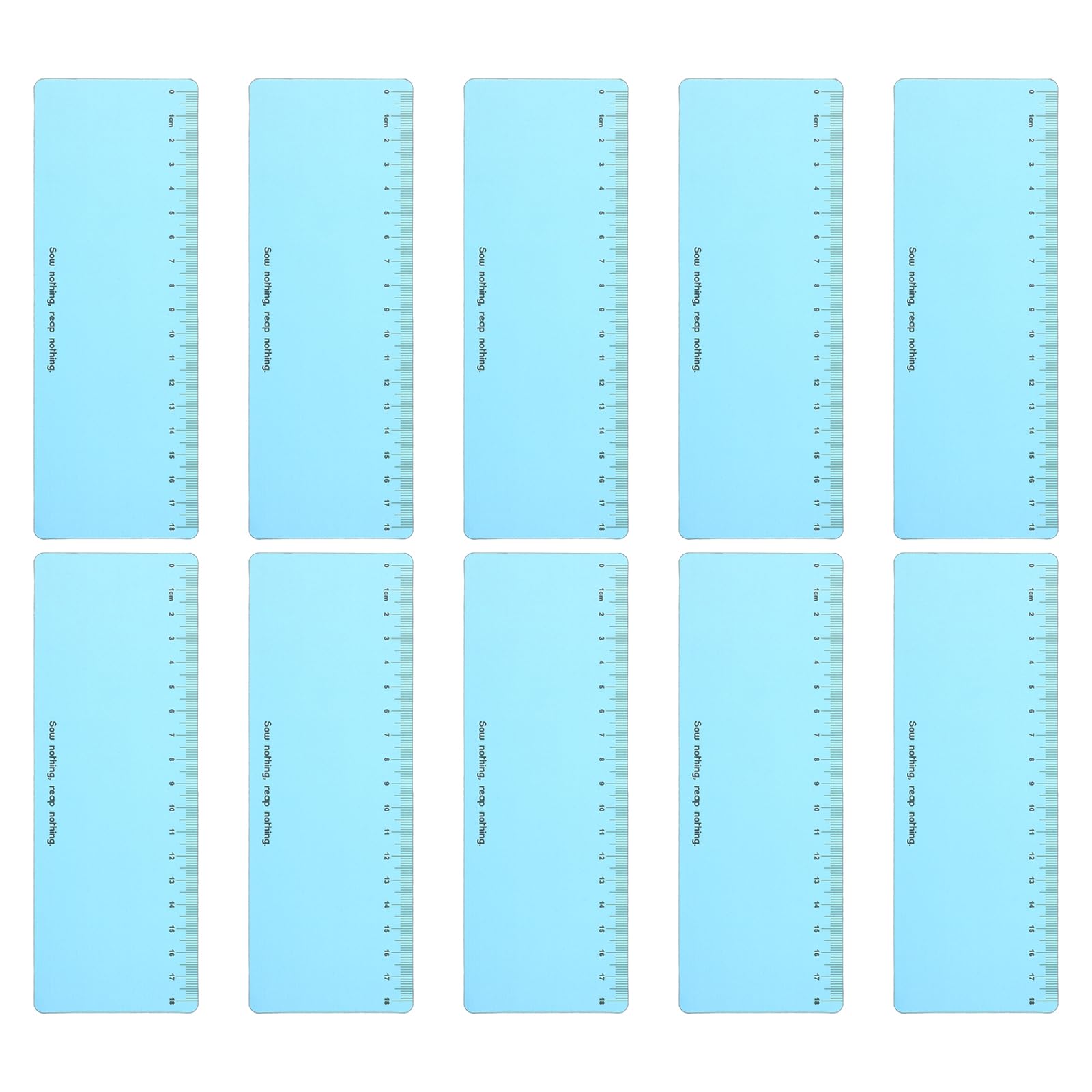 PATIKIL Guided Reading Strips, 10pcs Highlight Colored Overlay Bookmark Reading Tracking Ruler Teacher Teaching Supplies for Classroom, Sky Blue
