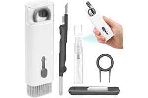 7 in 1 Airpod Keyboard Cleaner Kit with 5ML Screen Cleaner Spray,MMH Electronic MacBook Laptop Screen Earbud Cleaning Tool with Cleaning Pen Brush for iPod,Phone,Tablet,PC,Computer,Headphone Dark Gray