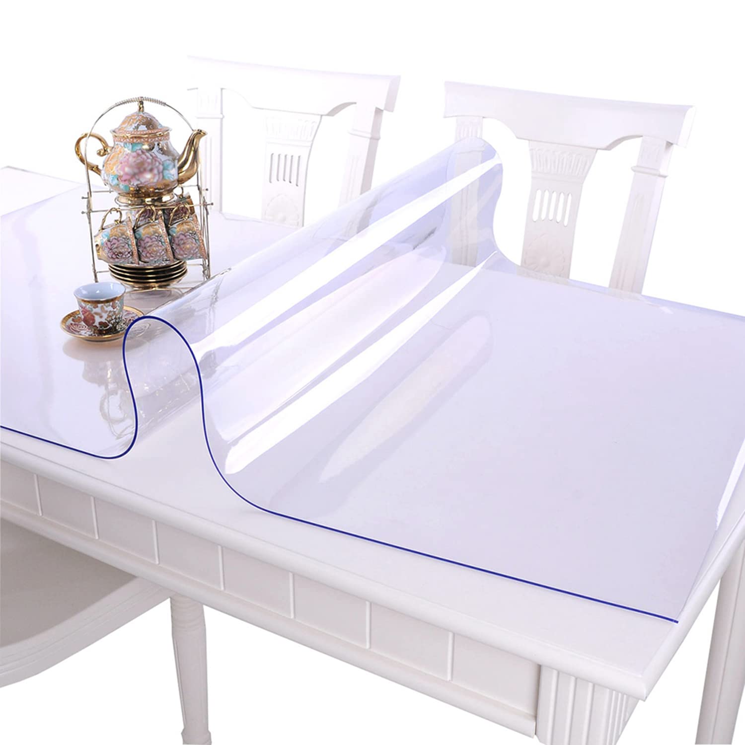 CIEEIN CIEHT PVC Transparent Tablecloths Desk Table Mat Tablecovers Rectangle Square Table Covers Multifunction Thickness 1MM Waterproof Durable 50 * 180cm — image 1