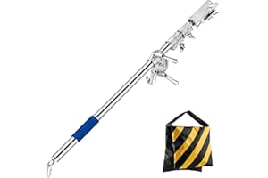 HAHAWALKER Prefessional Extension Boom Arm Bar with Work Platform for Photography C Stand and Light Stand,Pro Heavy Duty Crossbar Holding Arm for Softbox,Studio Strobe,Monolight,LED Video Light,Reflector