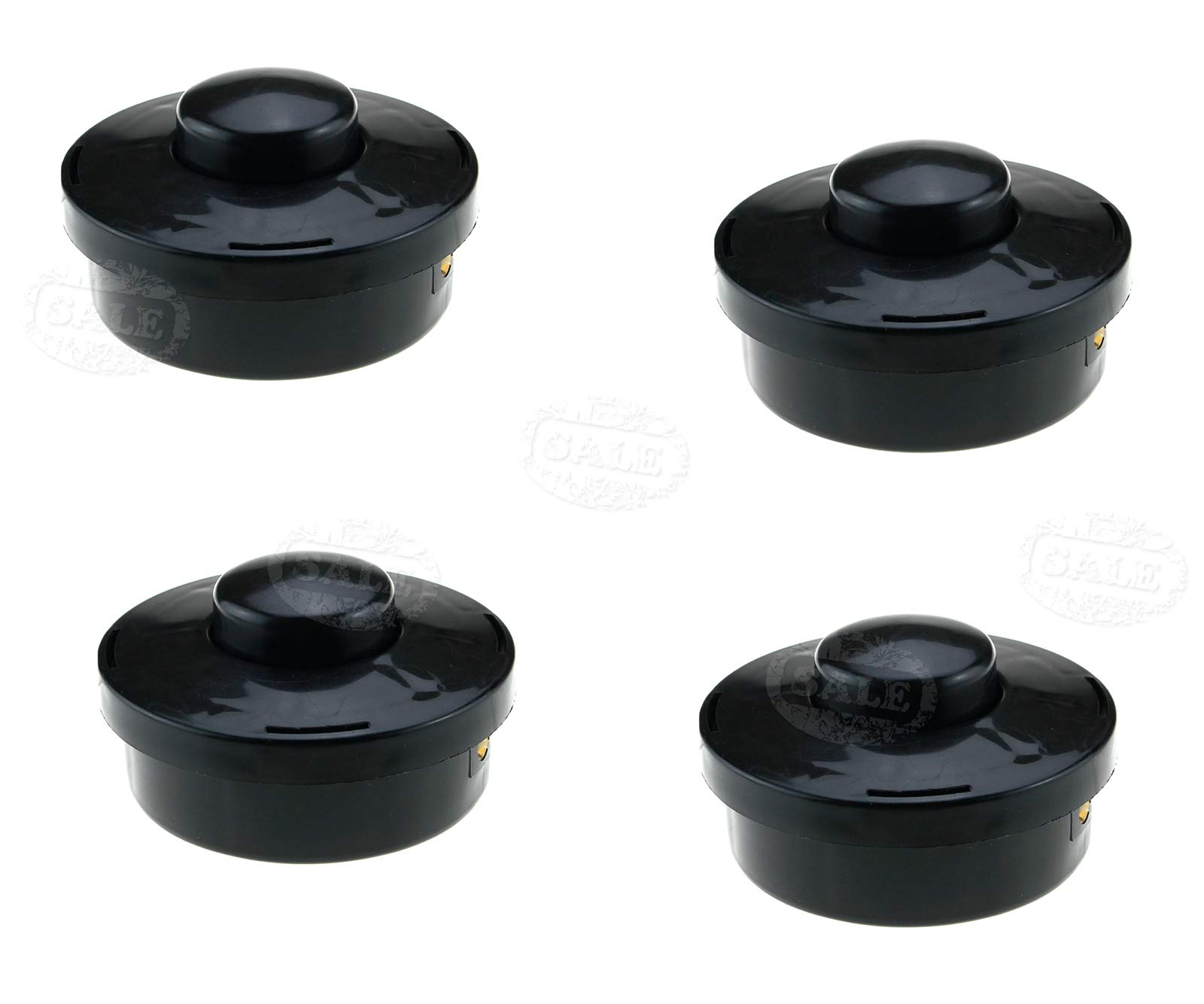 OTOTEC 4X Petrol Grass Trimmer Head Strimmer Bump Feed 2.4mm Line Spool Brush Black