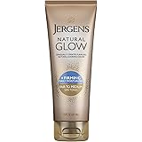 Jergens Natural Glow +FIRMING Self Tanner, Sunless Tanning Lotion for Fair to Medium Skin Tone, Anti Cellulite Firming Body L