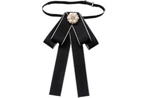 Oshhni Women's Bow Tie with Adjustable Band Graceful Lightweight Multifunctional for Banquet, and Daily Solid Color 7.4x4.3in