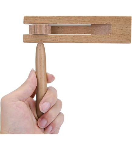 Ameisenkeks® Carraca De Madera Doble – Instrumento De Ruido Tradicional Para Niños, Ideal Para Carnaval, Eventos Deportivos Y Fiestas, 2 Unidades