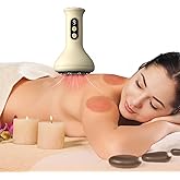cinbasr 2 in 1 Handheld Gua Sha & Cupping Massager - 9 Modes Electric Vacuum Suction for Muscle Recovery, Body Sculpting Massage, Cordless Rechargeable for Back, Legs, Arms