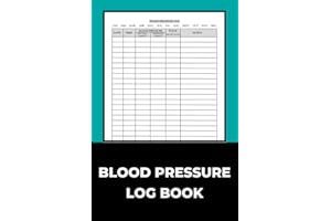 Blood Pressure Log Book: Blood Pressure Record Log To Monitor and Track Blood Pressure and Heart Rate Daily