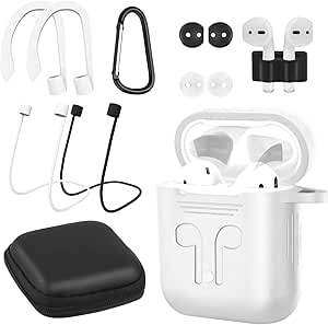 AUNEK - Funda de Silicona para AirPods, 9 en 1, con Enganche ...
