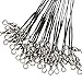 60pcs Lot Silver 8kg/10kg/12kg Saltwater Stianless Line Wire Leader Fishing Tools