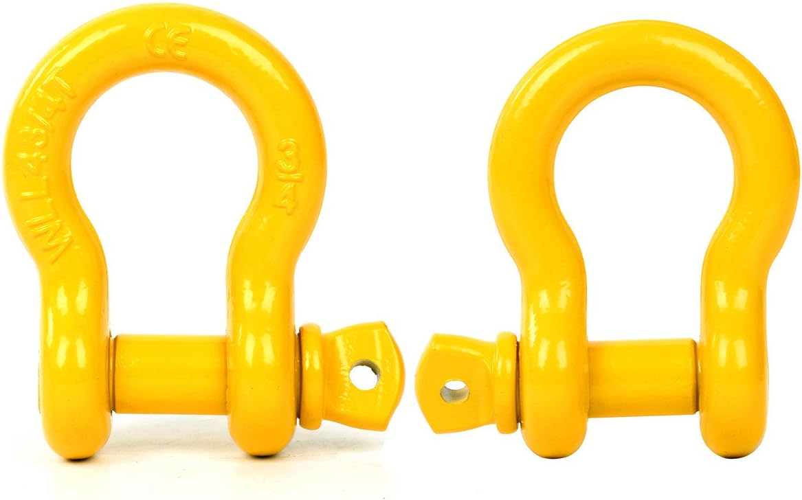 8MILELAKE 3/4" (2 Pack) DRing Shackle, 4 3/4 tons WLL (9,500 Lbs), Heavy Duty