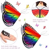 ADAKEL 6 Pieces Kids Butterfly Wings Costume Set for Girls Halloween Party view 3