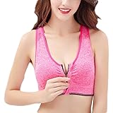 Women High Impact Closure Front Wirefree Workout Fitness Running Sports Bras 1 XS