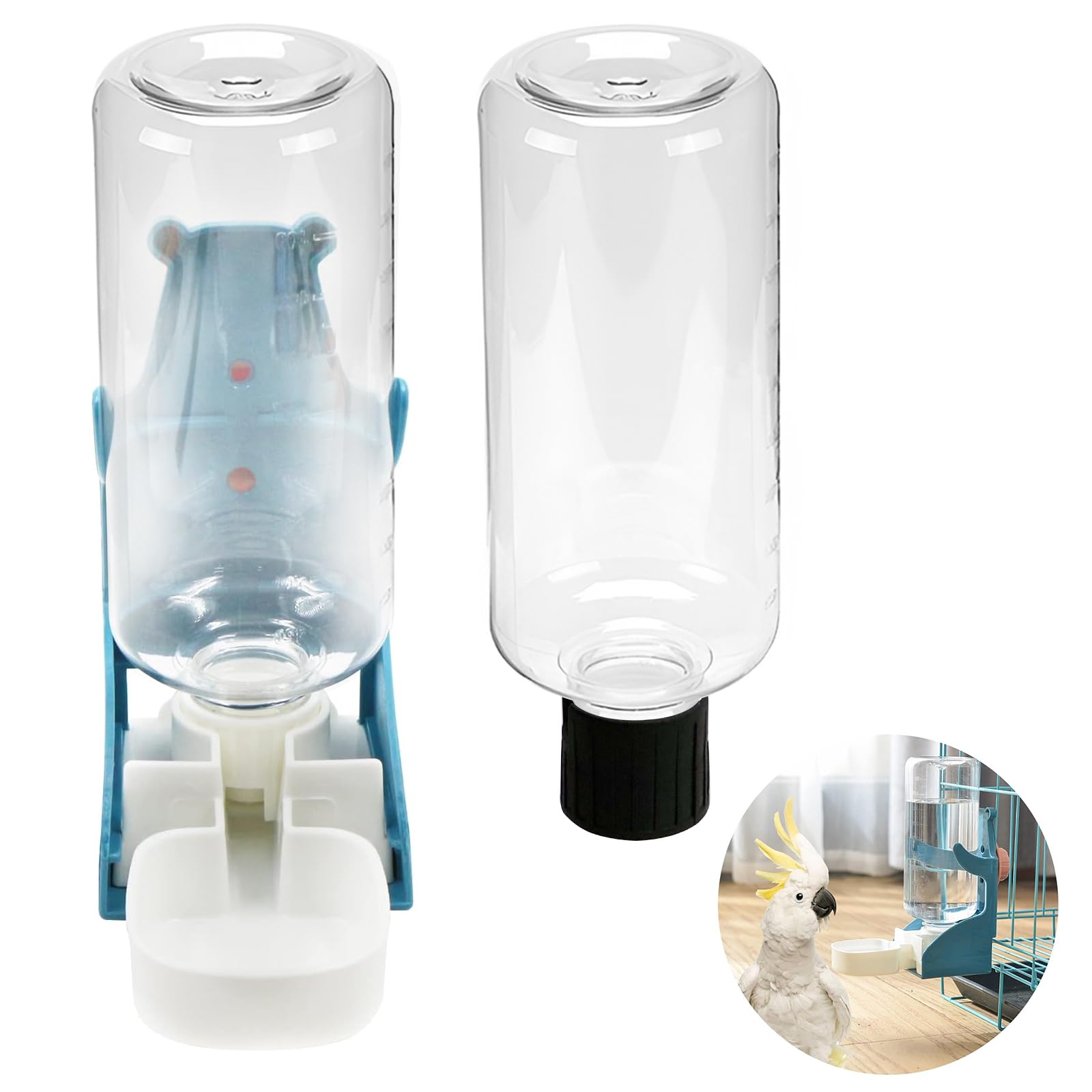 AUSYIWI Automatic Bird Feeding Water Dispenser for Bird Cage - Perfect for Parrots and Parrots
