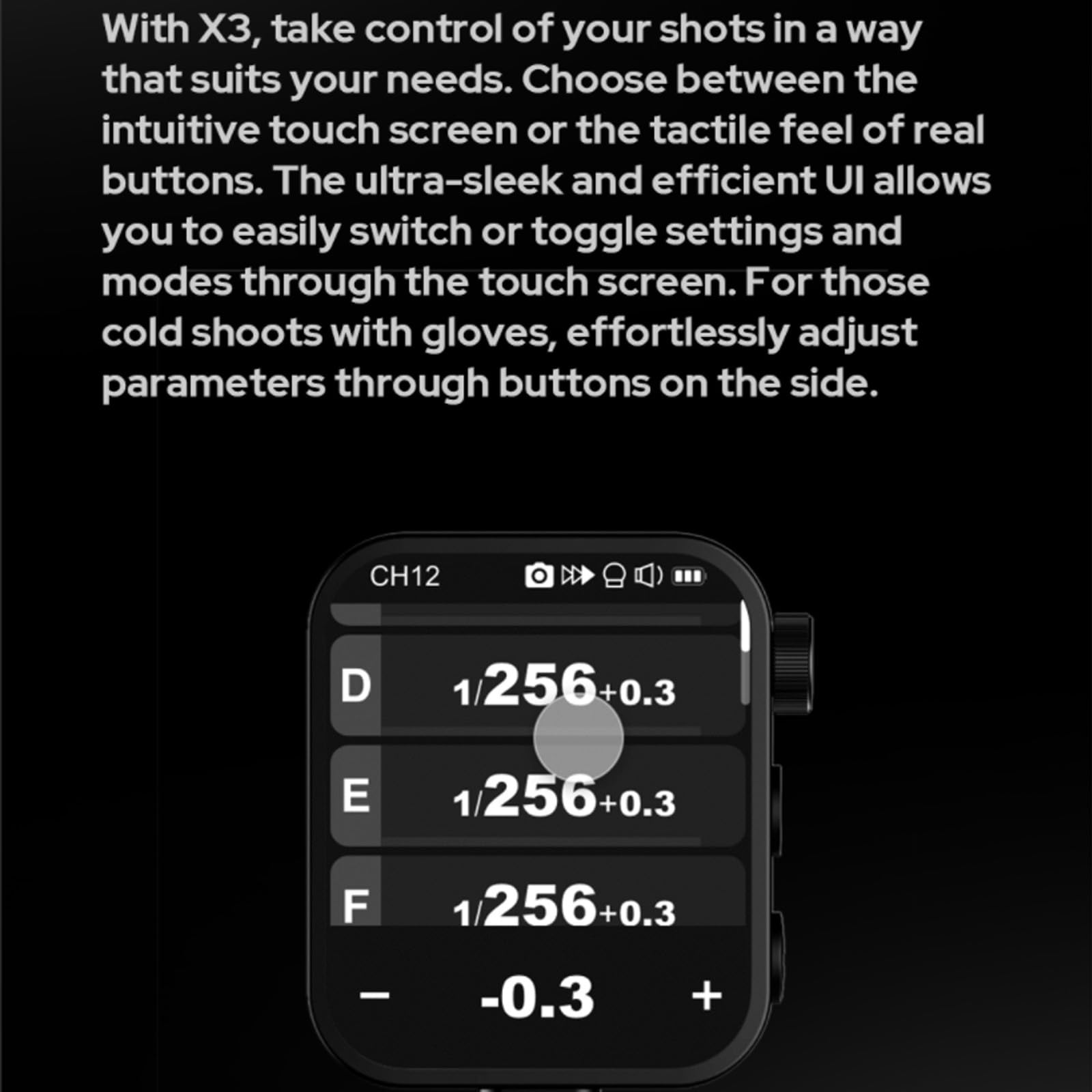 Godox X3-C X3C X3 C Touchscreen TTL Wireless Flash Trigger for Canon, 2.4GHz Wireless, High Speed Sync, OLED Screen Adjustable Brightness TTL Speedlight Transmitter for Canon EOS Cameras