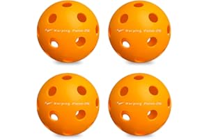 Warping Point Pickleball Balls | 26 Holes, 40 Holes | 4 Pack, 12 Pack | Meet USAPA Specifications | High Bounce Durable Practice Pickle Ball for Beginner & Intermediates | Orange, Blue, Yellow, Green