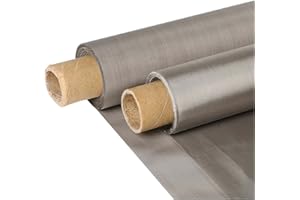 LLMENGEN 304 Stainless Steel Mesh Woven Wire Mesh 200-12"X40"(30x100cm) Metal Mesh Sheet 0.075mm Hole 34% Open Area Rodent Mesh Wire Mesh Replacements Cabinets Wire Mesh Window Screen Mesh