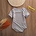 Baby Boys Girls Short Sleeve Hello I'm New Here Bodysuit(Grey,0-6M)