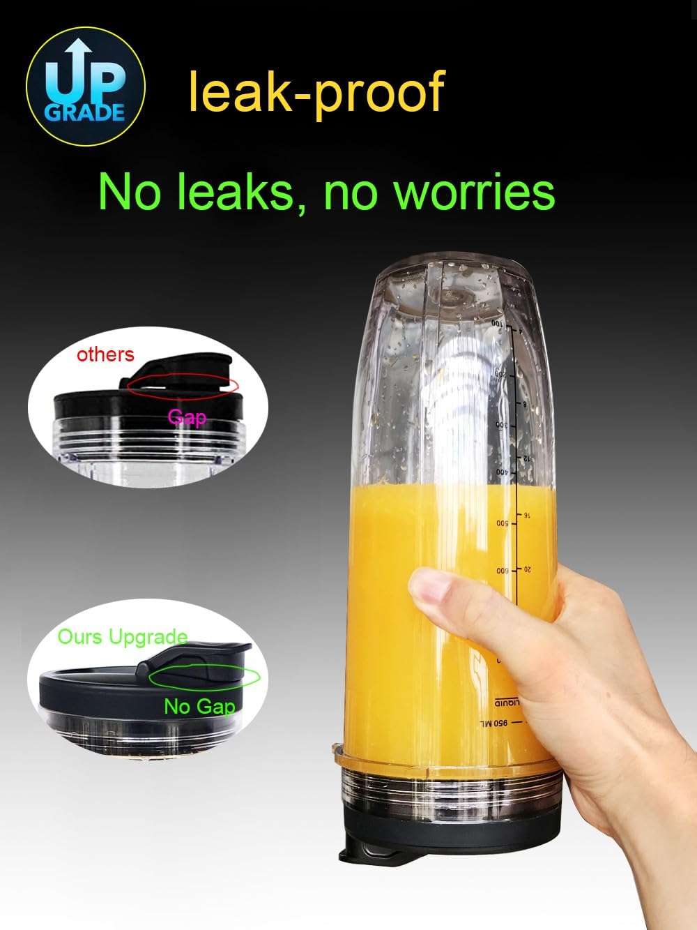 [ New Model] Replacement blender Blade and 32oz Cup Accessories, Only Compatible with Nutri Ninja SS150,SS151,SS300, SS350,SS351, CO351B, SS100, SS101, CO101B,SS400,SS401