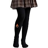 HeyUU Girls Winter Warm Fleece Lined Tights, Soft Thermal Dance Tights for Kids