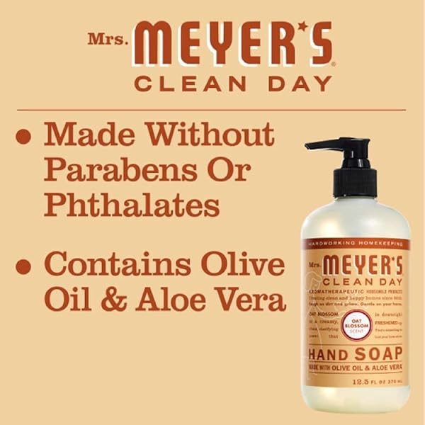 MRS. MEYER’S CLEAN DAY HAND SOAP, OAT BLOSSOM SCENT, 12.5 FL OZ BOTTLE