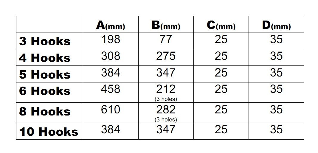 BEIYI Hooks Hanger Rack Wall Mount Stainless Steel (6 Hooks)