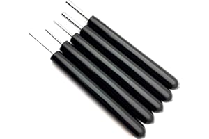 GROUND ZERO CREATIONS Slotted Paper Bead Roller Quilling Tools Set Includes 5 Sizes with Comfort Grip Handle and Instructions