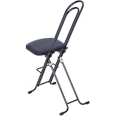 Vestil CPRO-800LP Steel Height Ergonomic Worker Chairs 18.5 In. to 35 In. 220 Lb. Capacity Black