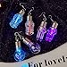 Hot Sale! Wensltd 1Pair Women Light Up Earring LED Blinking Bulb Ear Hook Dangle Jewelry (A)