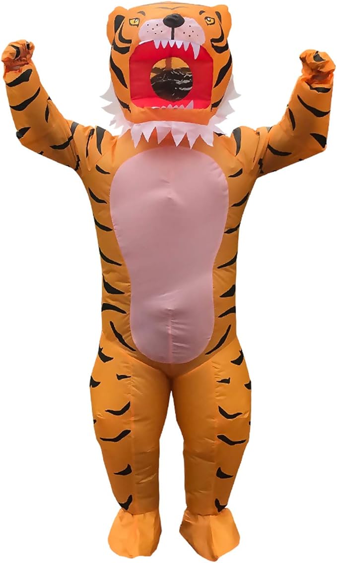Tiger Inflatable Costume, Christmas Funny Game Cosplay Blow