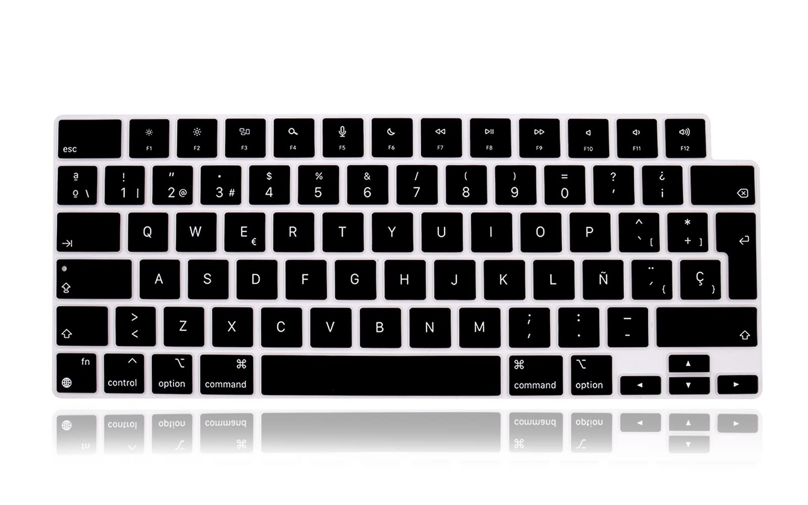 XHLWZR Spanish ESP Language Silicone Keyboard Cover Skin for MacBook 2026 Neo 13"(A18)& Air13.6 15"(M5-M2) & Pro14 16"(M5-M1) A3404 (512G) with touch ID A3448 A3449 EU Layout