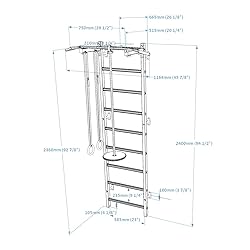 BenchK - Wooden Swedish Ladder Wall Stall Bar