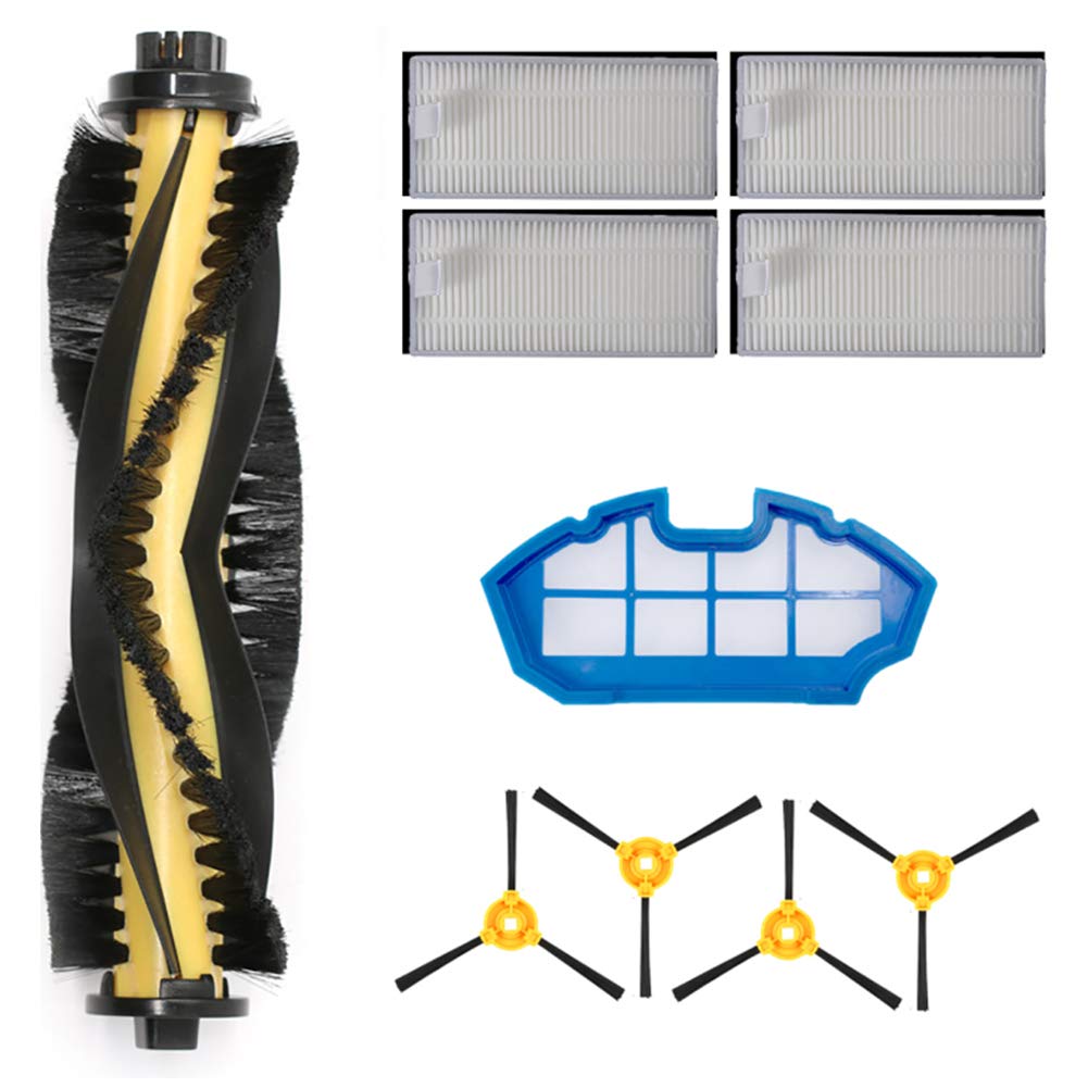 YanBan Replacement kit for Ecovacs Deebot N79S N79 for Eufy RoboVac 11 11C for CONGA EXCELLENCE 990, Sets of Roller Brush, Hepa Filter, Side Brush, Primary Filter