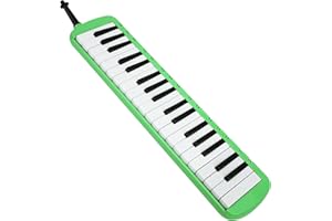 Eujgoov Melodica Piano, 37 Keys Portable Melodica Musical Education Instrument with Mouthpiece, Blowpipe and Carrying Bag(Green)