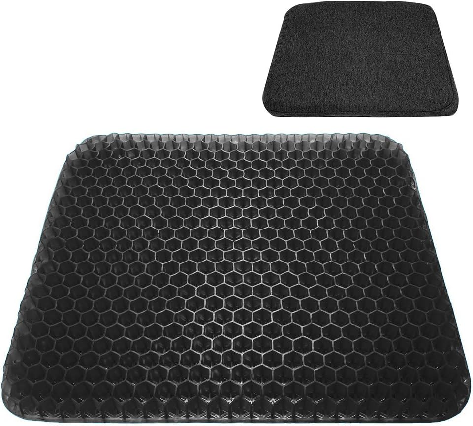 Gel Seat Cushion, Breathable Honeycomb Design Seat Cushion Super Breathable Gel Cushion Body Pressure Distribution Portable Gel Seat Cushion for Back Pain Suitable for Home Office Chair Car: Home & Kitchen